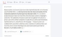 "Developmentally Disordered" with "Atypical Autism"