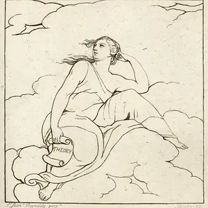 "The Graphic Muse" by William Blake after Joshua Reynolds (1806). The newest member of the Blake Collection.