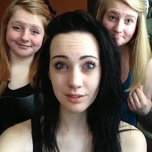 My read headed cousin Darbi my sister savannah and me in front :)