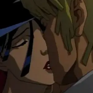 Cybersix kissing Lucas
(screenshot from episode 13: The Final Confrontation)