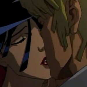 Cybersix kissing Lucas
(screenshot from episode 13: The Final Confrontation)