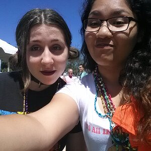 friend and i at pridefest