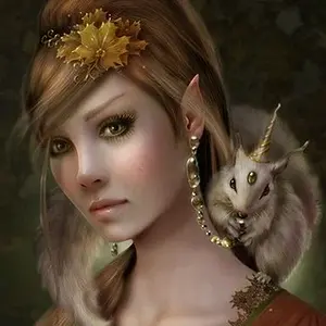 Elf and her pet