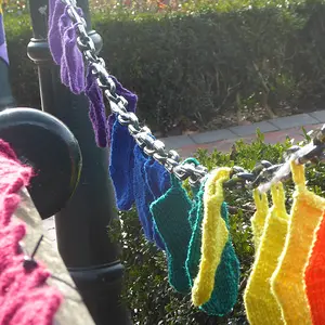 Rainbow Booties---Fiber Exibition 2018
