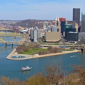 Modern view of Point State Park Pittsburgh, PA