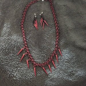 Vamp Bite earrings and necklace set