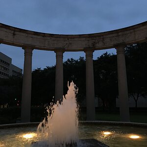 Fountain at twilight