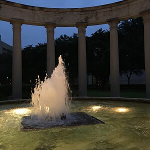 Fountain at twilight 4