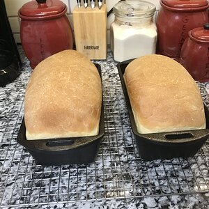 Homemade white bread right from the oven