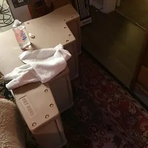 Problem solved! Doggie steps assembled!