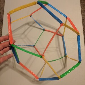 Straw Dodecahedron, Fully Extendedjpg