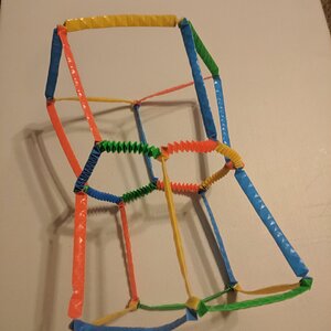 Straw Dodecahedron, Middle Edges Collapsed
