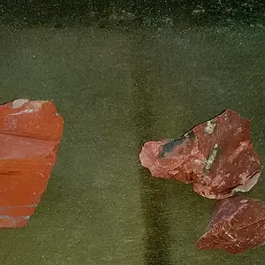 Left Red Opal Right Red Agates