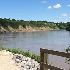 North Saskatchewan river bank