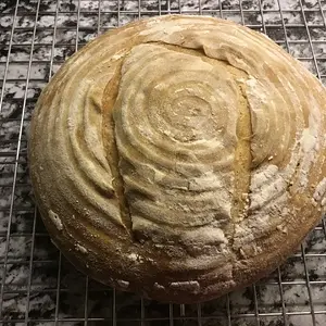 First loaf of bread using a Banneton