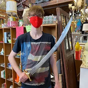 Me Holding A Cool Scimitar I Found in an Antique Shop