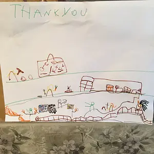 Neighbor son made this for me for fixing his iPad. He is Autistic.
