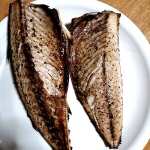Tasty grilled mackerel for breakfast.