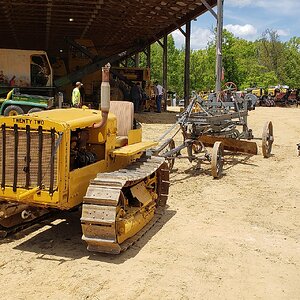 Caterpiller tractor and road grader