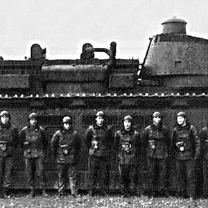 Supposedly a 12 man crew - Char 2C heavy tank