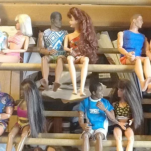 CD rack as bleachers (upper)