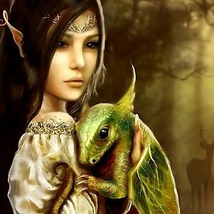 Elf And Baby Dragon