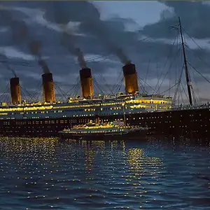 Titanic at Cherbourg