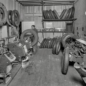 Goodyear tire retread shop 1928