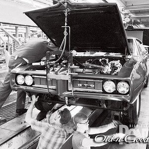1968 Pontiac GTO assembly line
