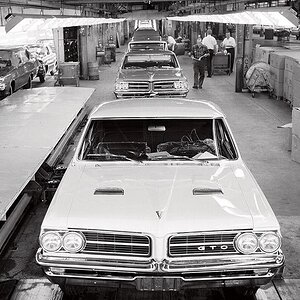 1964 Pontiac GTO assembly line