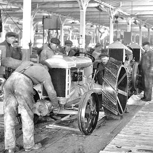 Fordson Tractor assembly line