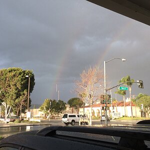 Dual opposite rainbows in Camarillo, California