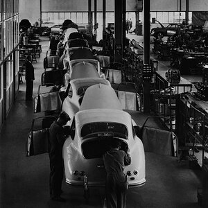 Porsche 356 assembly line