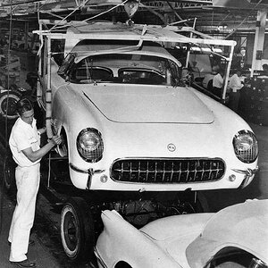 1953 Chevrolet Corvette assembly line St Louis Missouri