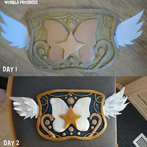 Worbla Scooter Emblem Progress - Day 1 & 2