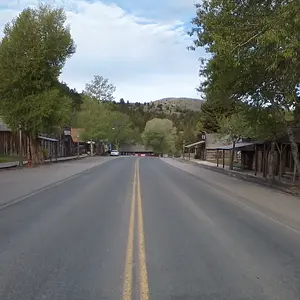 looking down the street of virginia city montana