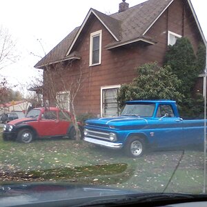 nice looking electric blue truck