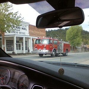 cool old firetruck in virginia city montana