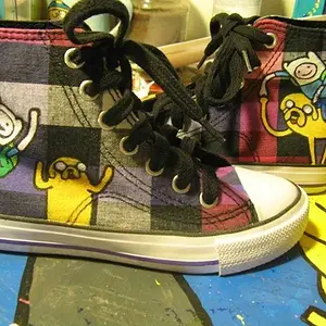 Adventure Time Painted Shoes