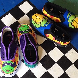Ninja Turtles Painted Shoes