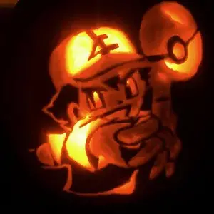 Ash Ketchum Pumpkin Carving