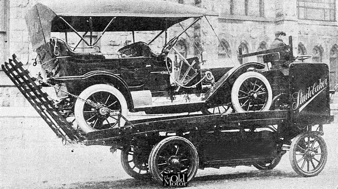 1910 Studebaker Electric Truck Car hauler