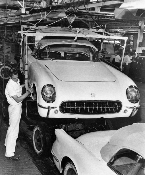 1953 Chevrolet Corvette assembly line St Louis Missouri