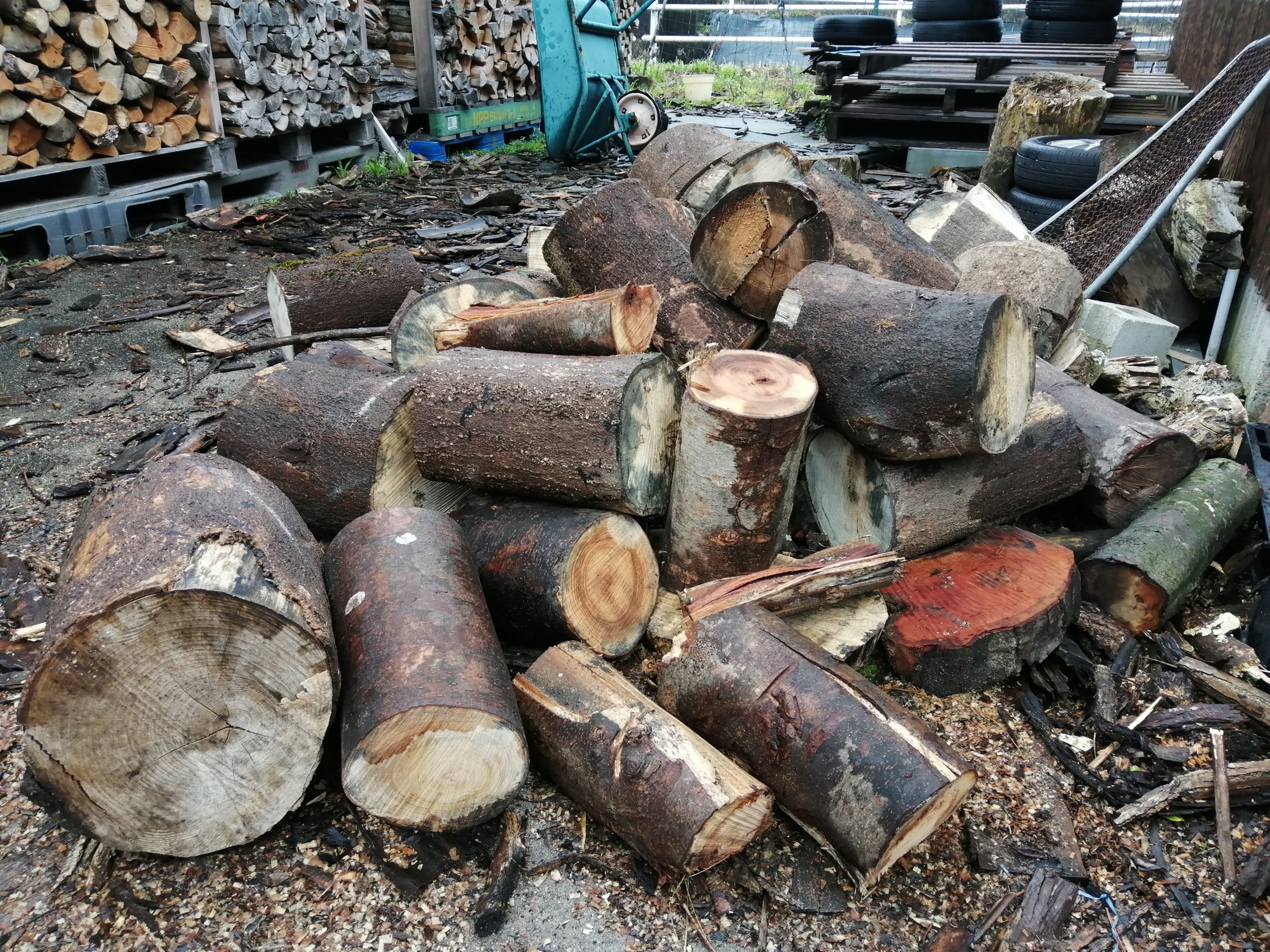 A few days worth of wood to split.