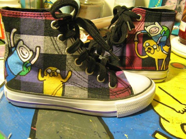 Adventure Time Painted Shoes
