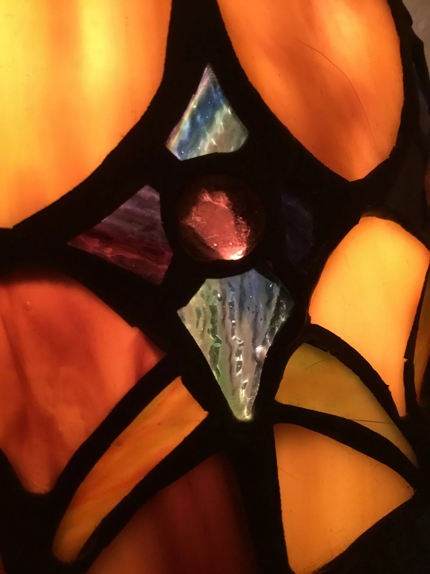 Bedside lamp, close up