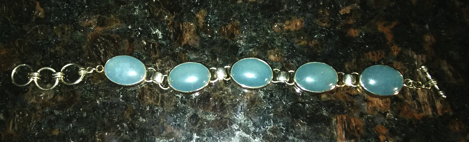 Blue Calcite Bracelet From Colorado Mine.