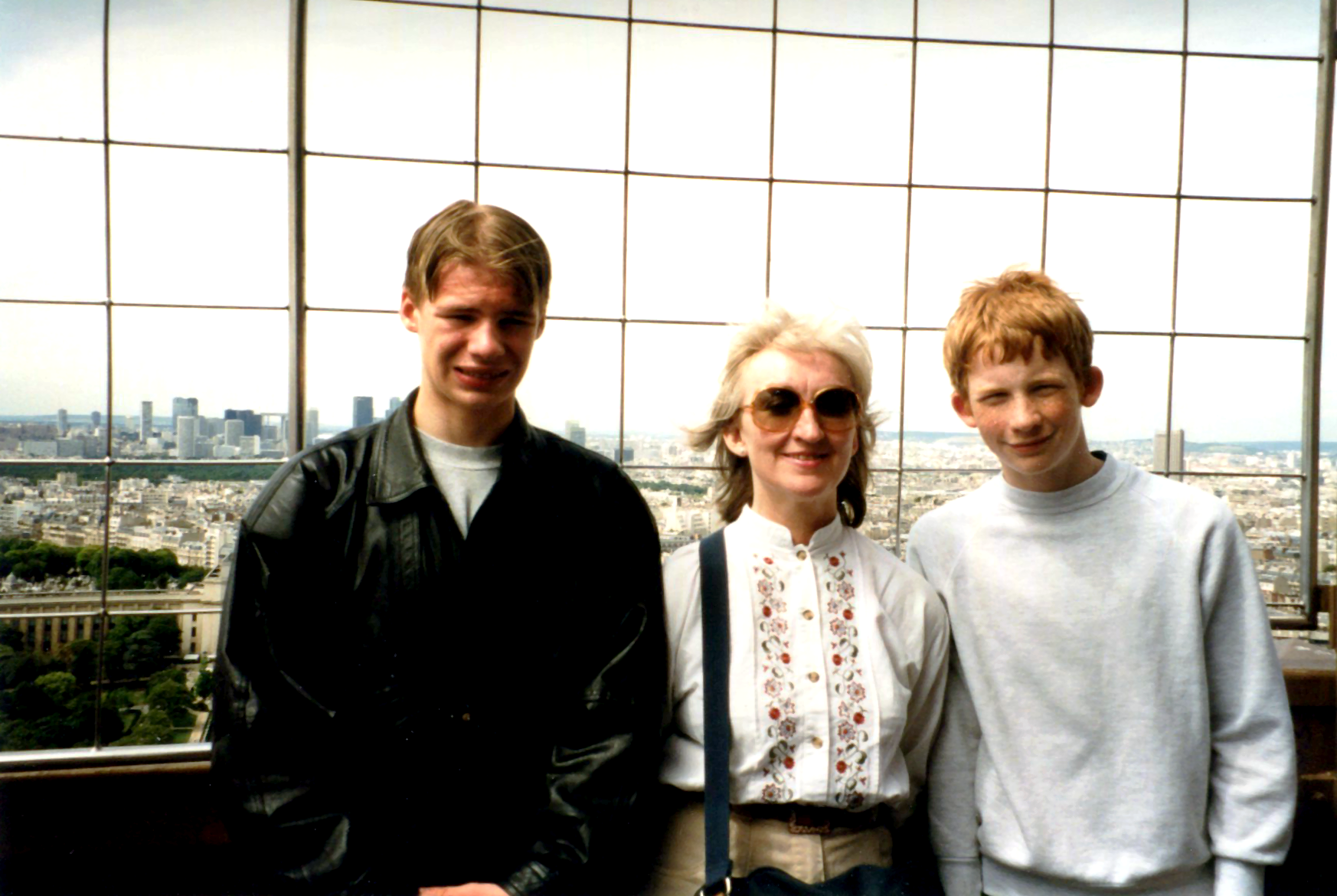 Brother, mum and me - top of Eiffel Tower (1997)