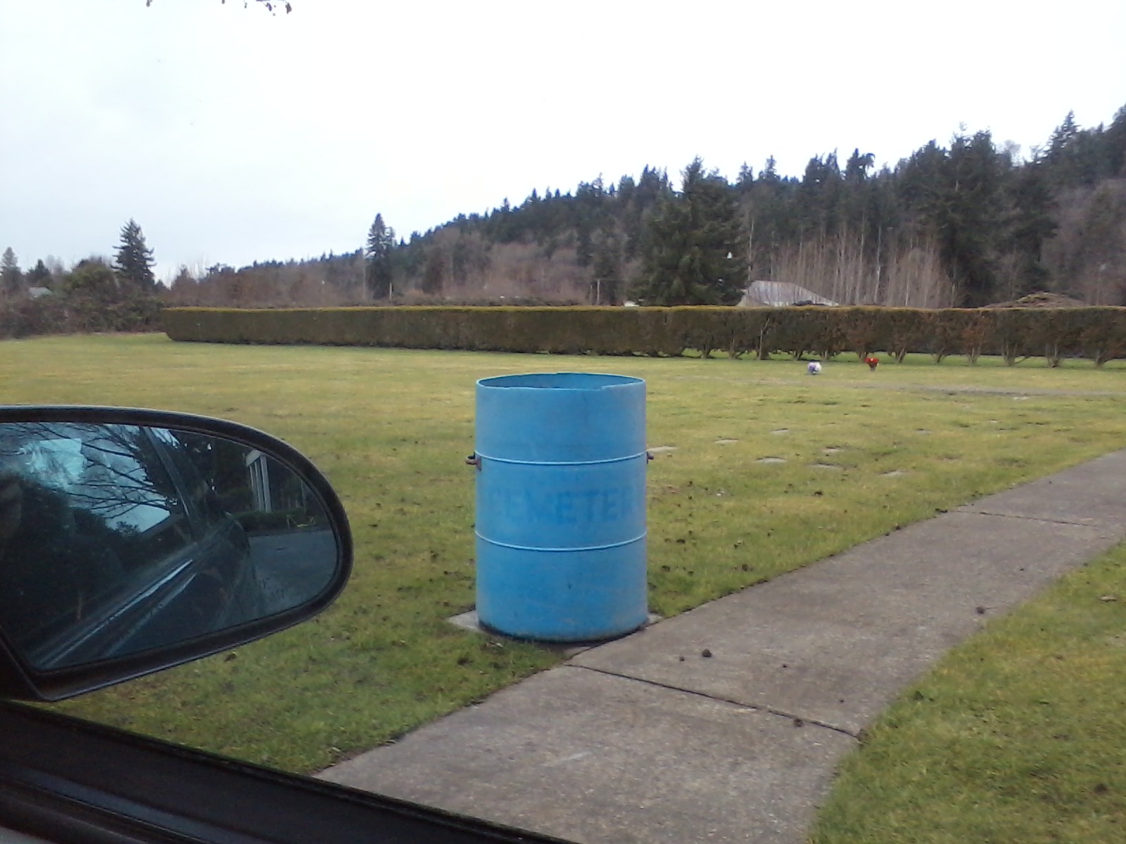 cemetery garbage can