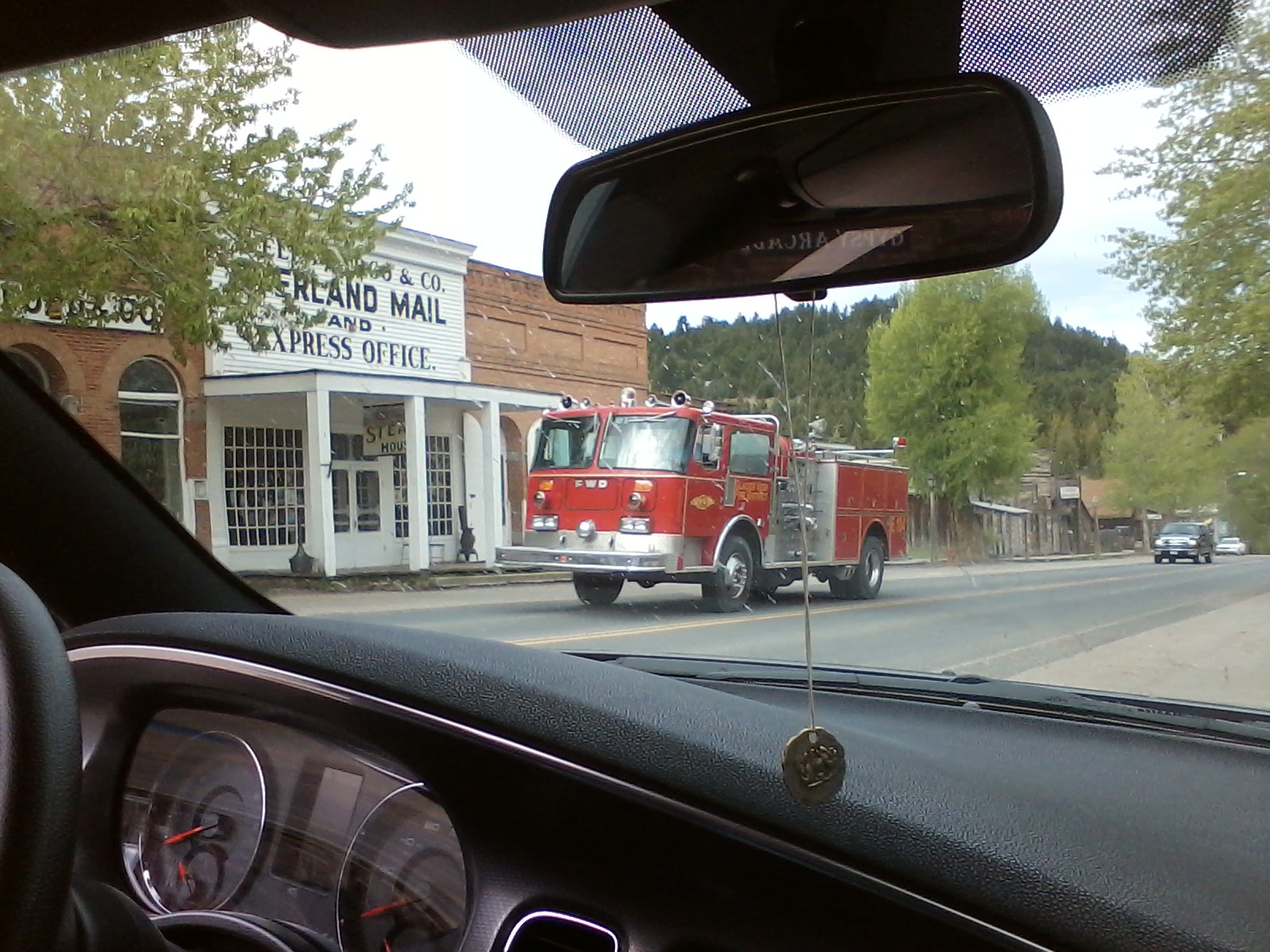 cool old firetruck in virginia city montana